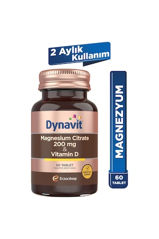 Dynavit Magnesium Citrate 200 MG & Vit D 60 Tablet
