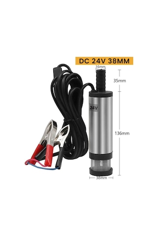 24 Volt Mazot Yağ Aktarma Pompası, Dc Mini Dalgıç Pompa Süzgeçli