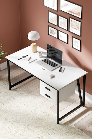 Ms2c Çalışma Masası,ofis Masası - 70x140 Cm - Beyaz Ms2c - Beyaz