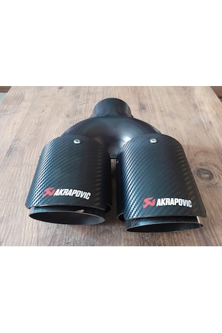 AKRAPOVİÇ 90 MM ÇİFTLİ SOL İÇİ KROM KARBON KAPLAMA