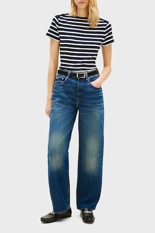 Tommy Hilfiger Bayan T Shirt Ww0ww49250 0x3 Lacivert-beyaz
