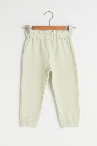LC Waikiki Lcw Baby Yeşil Beli Lastikli Basic Pamuklu Kız Bebek Jogger Eşofman Alt Pastel Yeşil Fvg