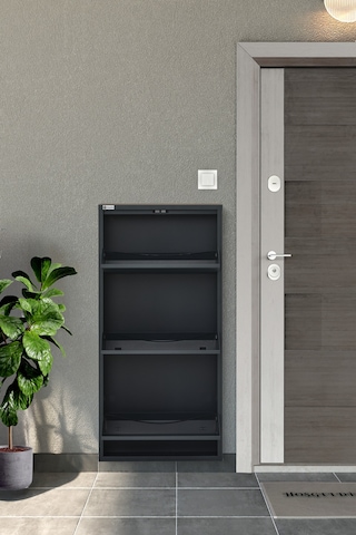 Arpelia Metal Ayakkabılık 3 Lü Antrasit