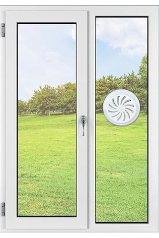 Menfez Şeffaf Beyaz Doğalgaz Cam Ventilasyon