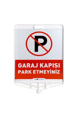 Garaj Kapısı Park Etmeyiniz Çift Taraf Baskı Sarı Delinatör Seti