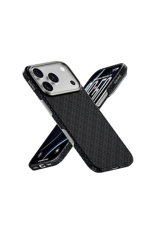 Apple iPhone Uyumlu 18 Pro Kılıf M-safeli Benks Armorair Armorgrid Yüksek Kamera Çerçevesi C1 Kevlar Karbon Siyah