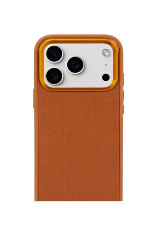 Premium Fabric Cover Apple iPhone Uyumlu 17 Pro Max Taba - Bronz