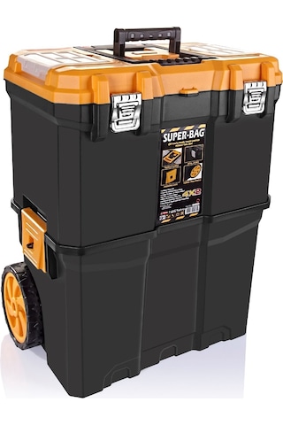 Hesaplı Hırdavat Super-Bag 5039 Büyük Tekerlekli Çift Katlı