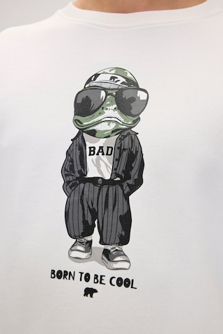 Bad Bear Gator Erkek Beyaz Yuvarlak Yaka Sweatshirt Beyaz
