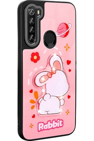 Xiaomi Redmi Note 8 İle Uyumlu Kılıf Parlayan Kabartmalı İkonik Figürlü Silikon Kapak