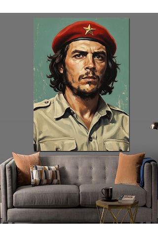 Karizma Tablo Che Guevara Portresi Dekoratif Kanvas - Mdf Ahşap Tablo
