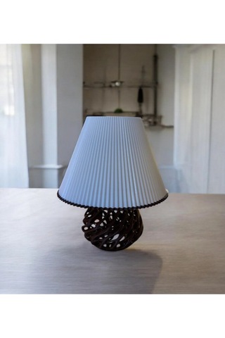 Twister Model Özel Tasarım Masa Lambası Ve Abajur - Siyah Çok Renkli