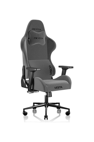 Exvega Vesta 2024 Serisi Gri Kumaş Profesyonel Gaming Oyuncu Koltuğu
