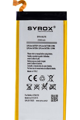 Syrox Samsung Uyumlu Galaxy A7 Ba700 Batarya 2300 Mah B175