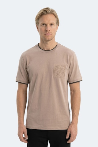 Slazenger Zavıer Erkek Pamuklu Kahve Tişört