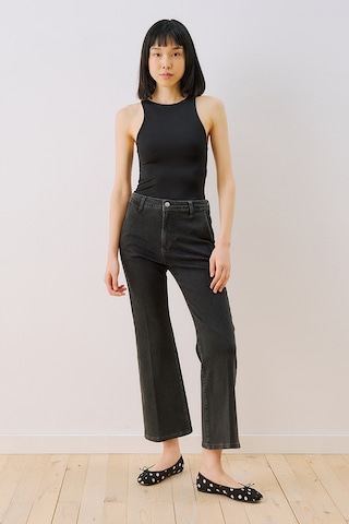 Manuka Orta Bel Flare Paça Jean Siyah Ss26pnt00014-01