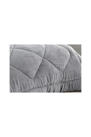 Çift Kişilik Çift Taraflı 195x215 Lüx Welsoft Yorgan Gri