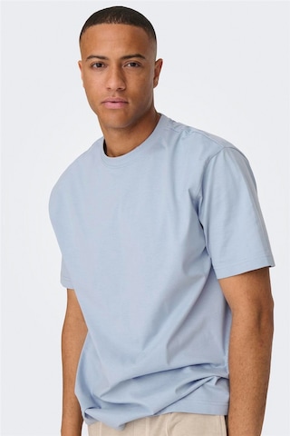 Onsfred Lıfe Rlx Ss Tee Noos Erkek Mavi T-shirt - 22022532