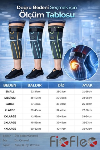 Fixflex Kompresyon Destekli Ağrı Azaltıcı Diz Koruyucu Sıcak Tutan Dizlik Lüx Örgü Gri/yeşil 1 Adet M Diğer