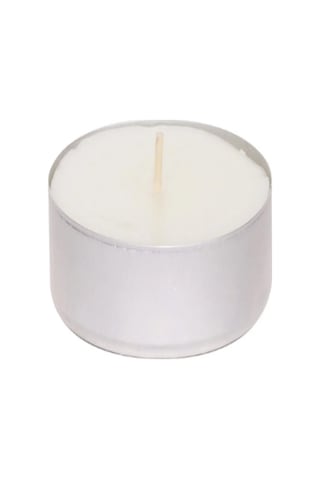 50 Adet Boş Alüminyum Tealight Mum Kabı Maxi Boy 5,5 1,8 Cm Beyaz
