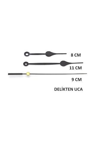 1 Adet Duvar Saati Mekanizması , Askısız , Şaft Uzunluğu 16 Mm , (523655377)