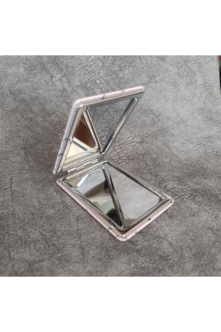 Cep Ayna Makyaj Çanta Seyahat Taşınabilir Ayna Kozmetik Büyüteç Kompakt Çok Renkli