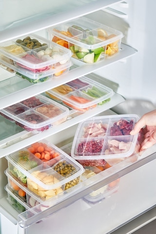 Ny Home 4'lü Set Difrizde Kullanıma Uygun, Küçük Boy Kare Saklama Kabı