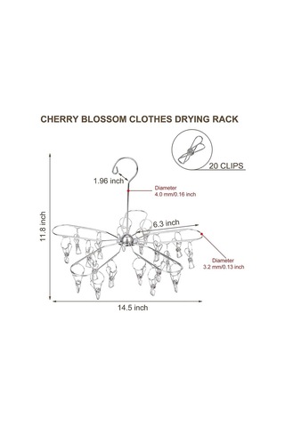 Katlanabilir Paslanmaz Çelik Çamaşır Kurutma Askısı, 20 Klipsli Yıkama Standı, Havlu, Çorap, Sütyen Ve Şapka Askısı Diğer
