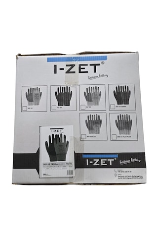 I-zet Inp05 Zebra No:10 Polyester Örme Nitril Eldiven 288 Adet