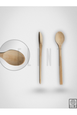 Gürgen Ağacı El Yapımı Tahta Ahşap Kaşık Mutfak Yemek Kaşığı 20cm