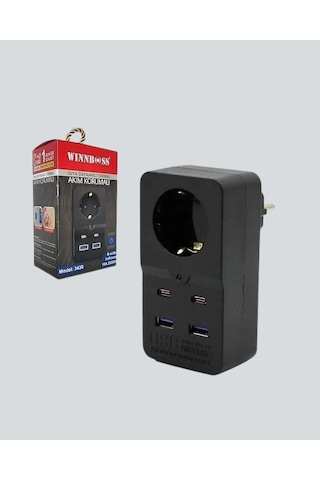 Tip Akım Koruma Prizi 10a 2500w Usb Type C Destekli 1 - 3 M