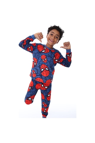Zuzunga Kahramanlar Birliği Avengers Desenli Erkek Çocuk Pijama Takımı Lacivert