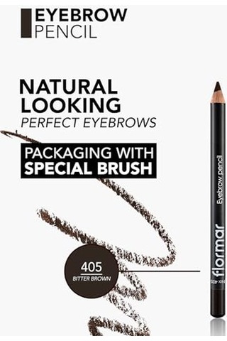 Flormar Kapağı Fırçalı Kaş Kalemi Kahve - Eyebrow Pencil - 405 Bitter Brown - 8690604278701 00