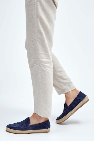 Brunos Erkek Hakiki Deri Lacivert Loafer Ayakkabı 982 Ld251 Erk Ayk Y23 Navy Suede Lacivert