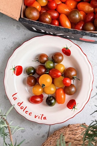 Rakle x Bengi Kurtcebe Pomodoro Stoneware 4'lü Yemek Tabağı Seti 23 cm