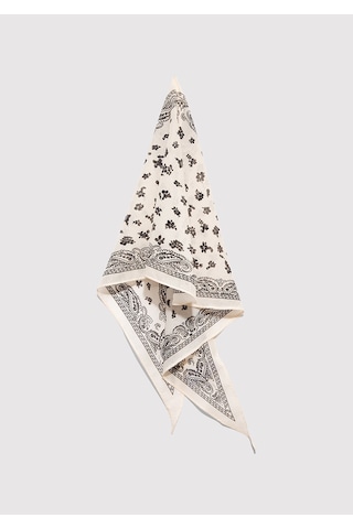 Mavi - Baskılı Bandana 1913902-34523 Beyaz - Siyah