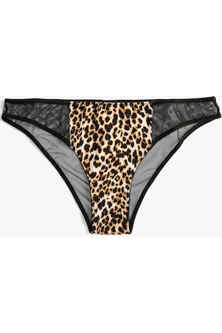 Koton Leopar Desenli Brief Külot Siyah Desenli 4wlk30198mk 4WLK30198MK9D9 Siyah