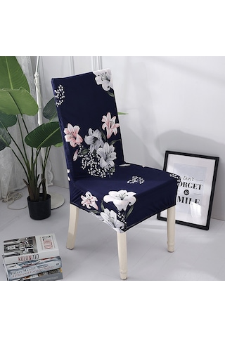 Dofolink Polyester Ve Süt İpi Fırçalı Sandalye Kılıfı, Renkli Desenler, 8 Farklı Tip Seçeneği, 38-45cm X 45-55cm Boyutları Çok Renkli