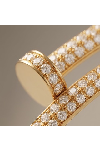 Zirkon Taşlı Çivi Kelepçe Bilezik - 316l Paslanmaz Çelik Gold Kadın Bileklik 86936693