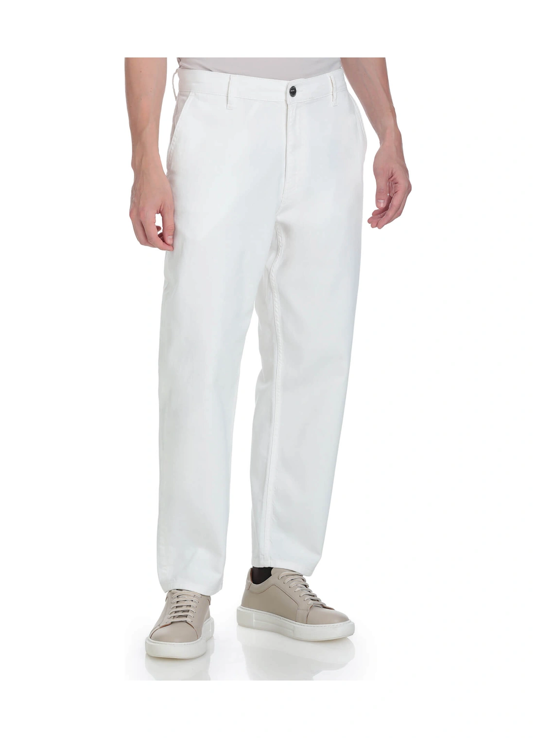 Saykı Beyaz Regular Fit 5 Cep 100% Pamuk Kot Pantolon 2948380 Beyaz