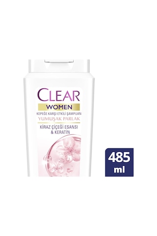 Clear Kepeğe Karşı Yumuşak ve Parlak Saçlar Şampuan 2 x 485 ML