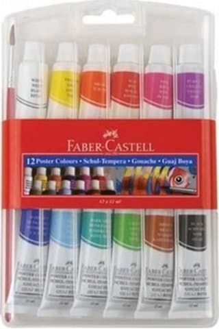 Faber-castell Tüp Guaj Boya 12ml 12 Renk Renkli
