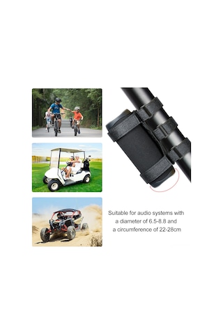 Wezone Siyah Nilon Bluetooth Hoparlör Bağlayıcı Kordon, Golf Araç Ve Dış Mekan İçin Ayarlanabilir Bant