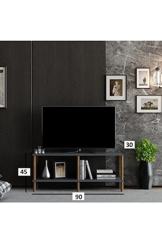 Tv Sehpası Şota Antrasit 90 Cm
