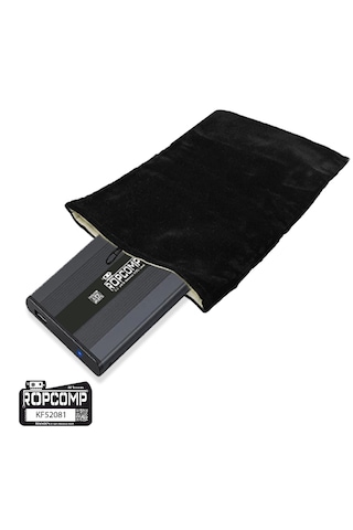 Ropcomp Taşıma Kılıfı Kadife Kumaş 21x14 Cm 7'' Tablet, 3.5" Hdd & 2.5" Harici Hdd Uyumlu