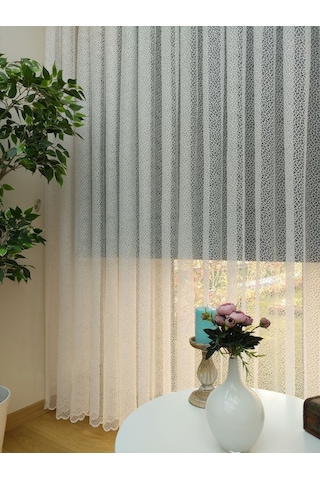 Evdepo Home Kullanıma Hazır Örme Tül Perde (541780836)
