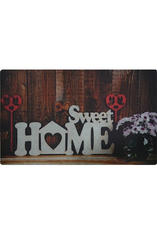 Sweet Home Temalı Kauçuk Kapı Önü Paspası
