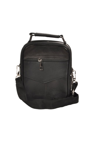 Praff Leather Siyah Hakiki Deri Çok Bölmeli Erkek Portfoy El Çanta Pc-004 Küçük Boy