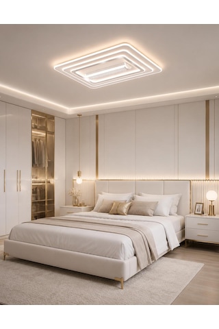 Akıllı Tavan Ayarlanabilir Klima Modu Ayarlanabilir Renk Ve Dimmer Özelliği Beyaz Panel