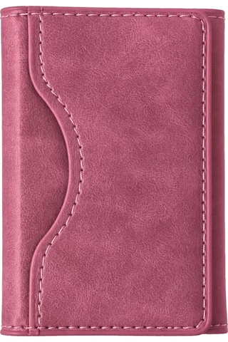 Mey İthalat Tema Magsafe Deri Kartlık - Pembe